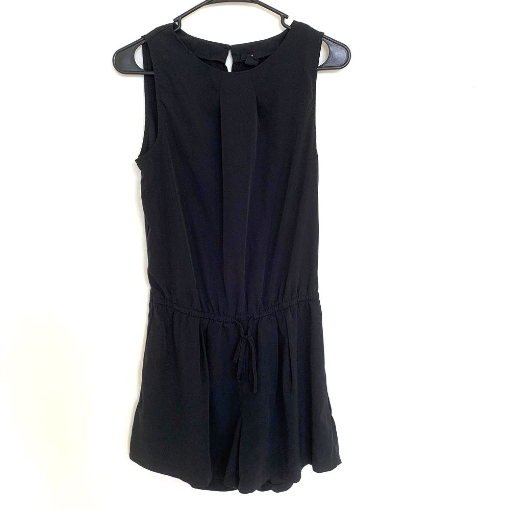 H&M Boat Neck Sleevless Black Short Romper Size 6